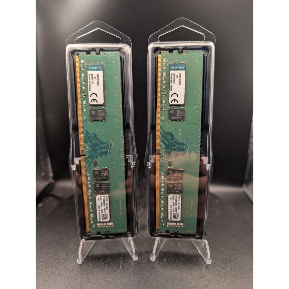 2× Kingston 8GB DDR4 PC4‑2133 16GB Kit • Desktop Memory RAM • Pulled Working